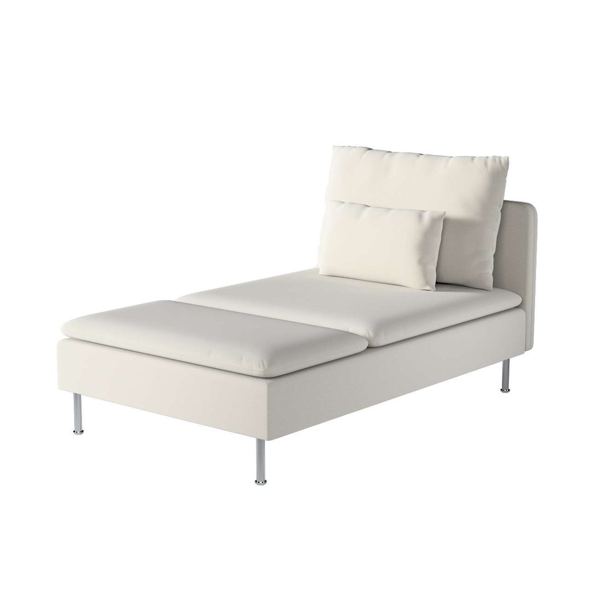 Dekoria pl pl Pokrowiec na szezlong Söderhamn jasno szary welwet 93 x 151 x 83 cm Ingrid 1009-705-40
