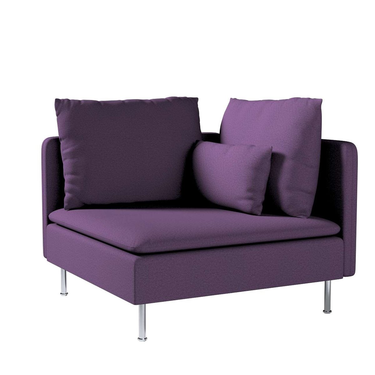 Dekoria pl pl Pokrowiec na sekcję narożną Söderhamn fioletowy 99 x 99 x 83 cm Etna 1008-161-27