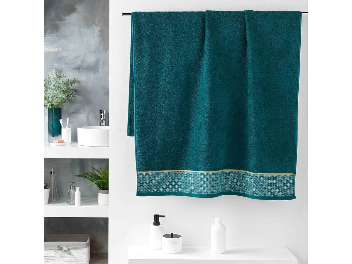 Douceur RĘCZNIK BELINA - Blue Petrol 90x150 3574388012292