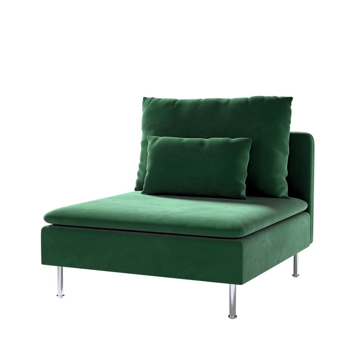 Dekoria pl pl Pokrowiec na moduł Söderhamn 1-osobowy butelkowa zieleń 93 x 99 x 83 cm Velvet 1007-704-13