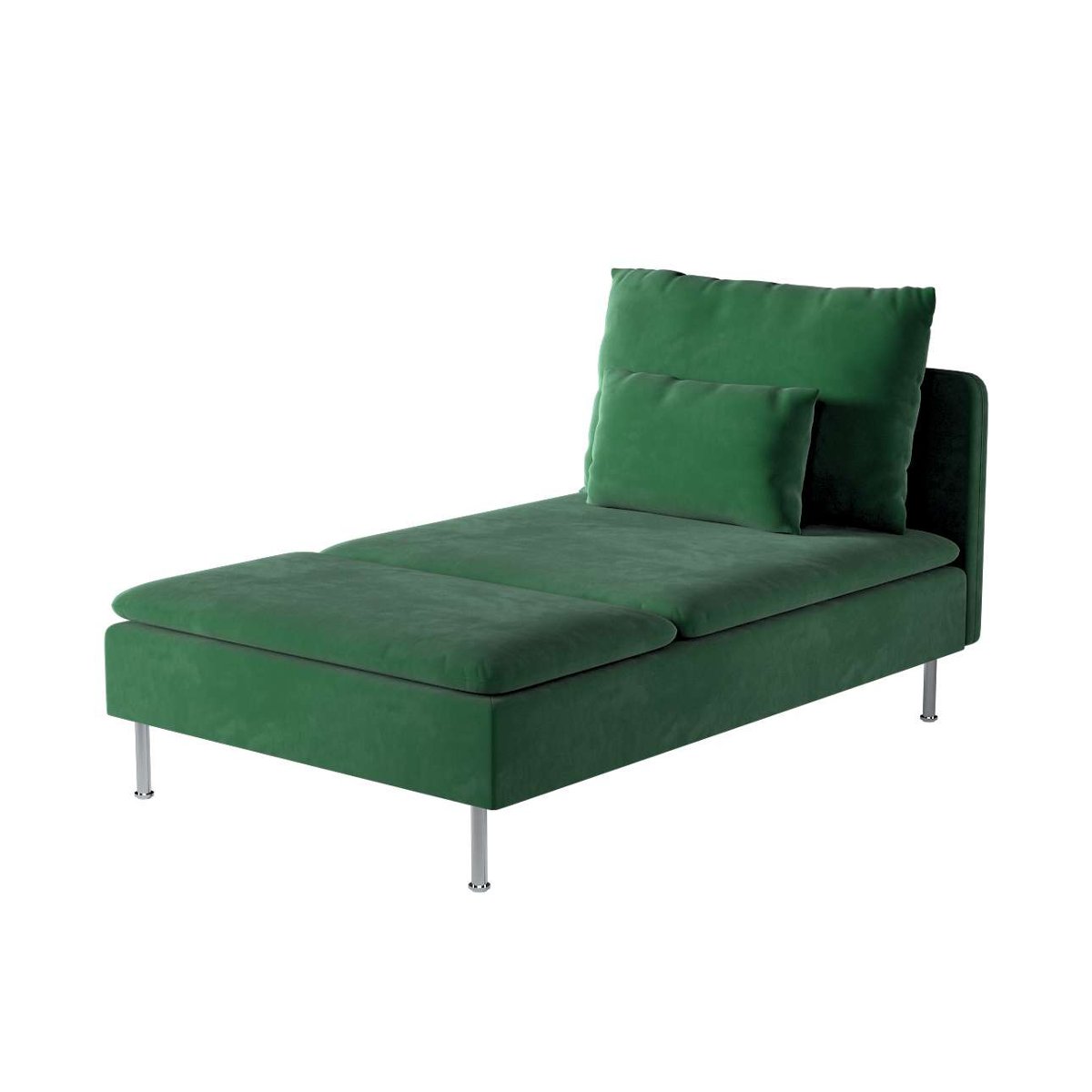Dekoria pl pl Pokrowiec na szezlong Söderhamn butelkowa zieleń 93 x 151 x 83 cm Velvet 1009-704-13