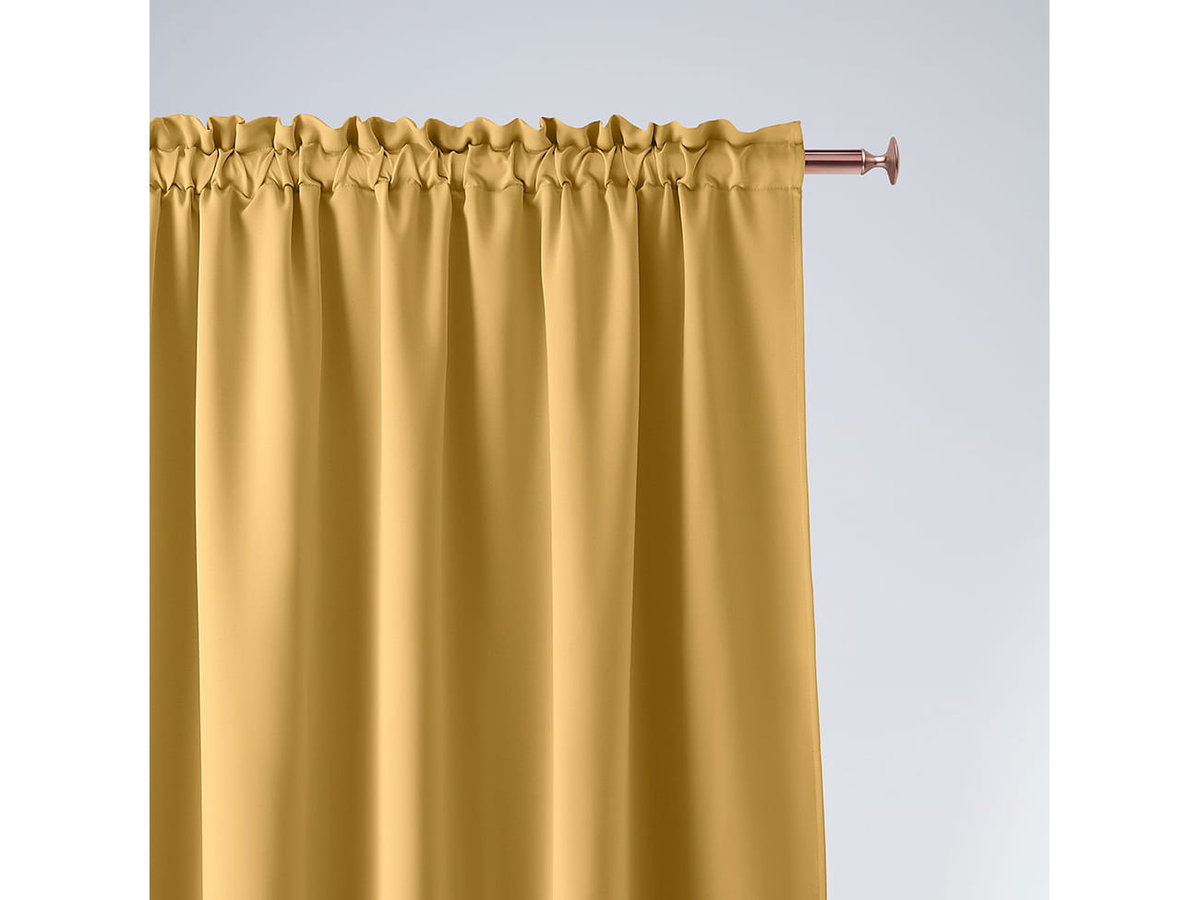Room99 ZASŁONA AURA - Musztardowa 140x280 Taśma 5908224045805