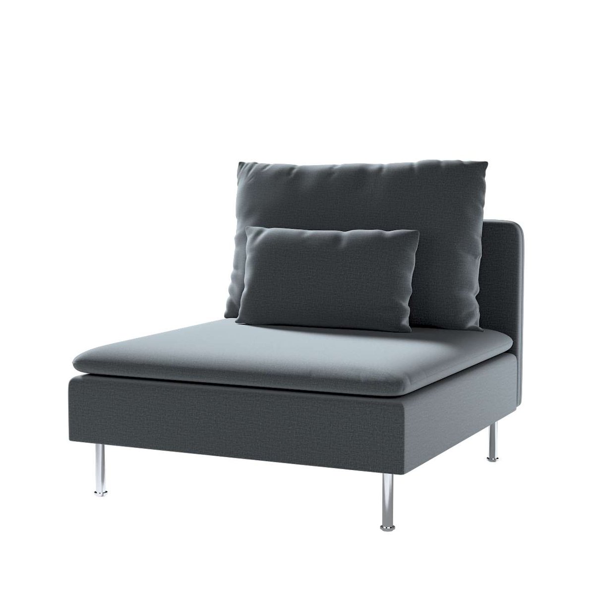 Dekoria pl pl Pokrowiec na moduł Söderhamn 1-osobowy grafitowy welwet 93 x 99 x 83 cm Ingrid 1007-705-43