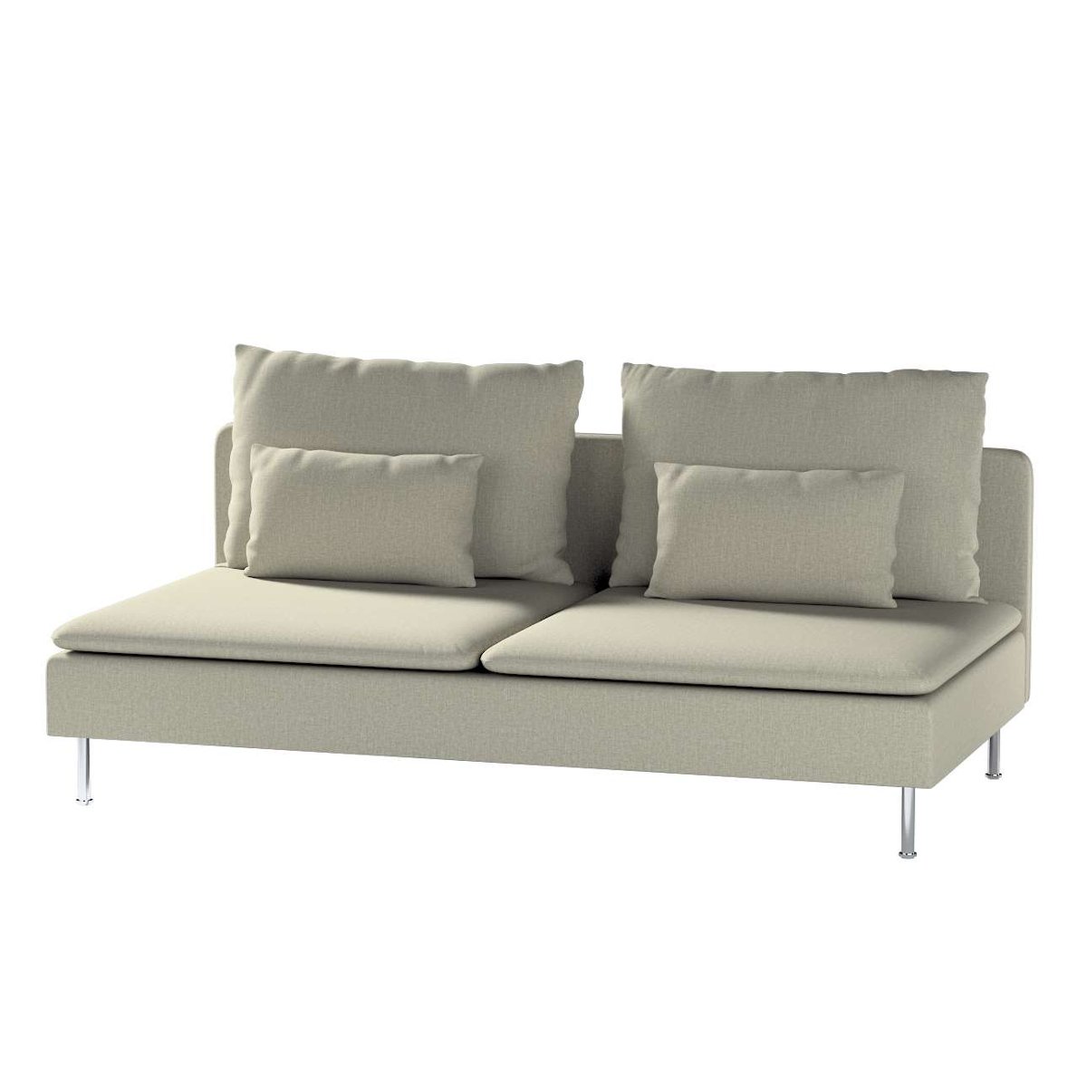 Dekoria pl pl Pokrowiec na moduł Söderhamn 3-osobowy szaro-beżowy szenil 186 x 99 x 83 cm City 1006-704-80