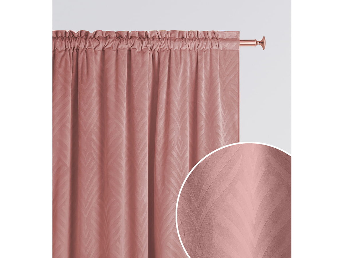 Room99 ZASŁONA WELUROWA LEAFLY - RÓŻ INDYJSKI 140x280 TAŚMA 5908224061553