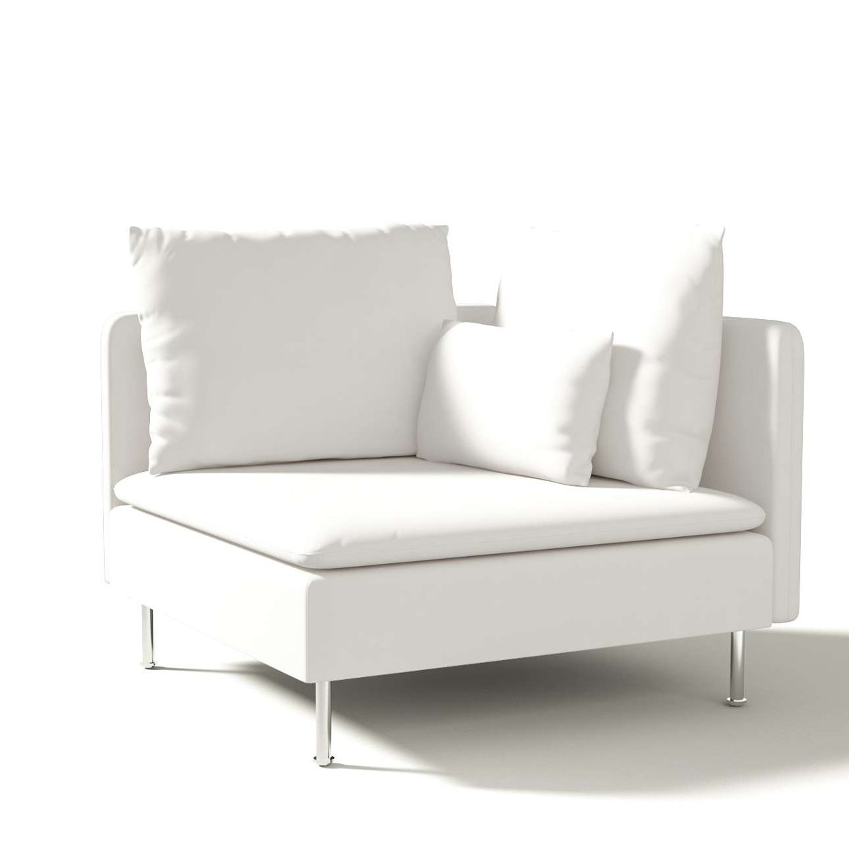 Dekoria pl pl Pokrowiec na sekcję narożną Söderhamn White biały) 99 x 99 x 83 cm Cotton Panama 1008-702-34