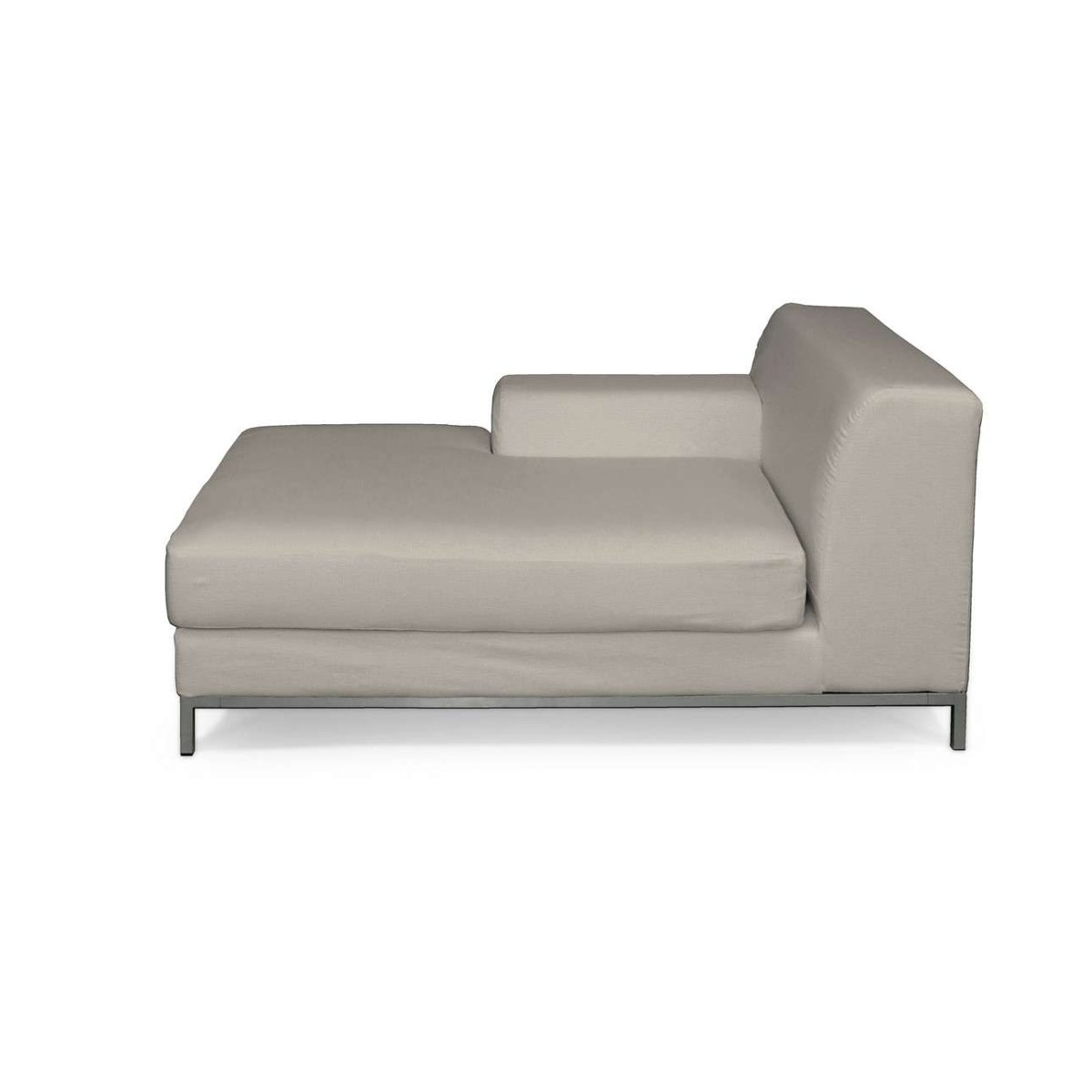 Pokrowiec na szezlong lewostronny Kramfors, Ingrid, jasno szary welwet