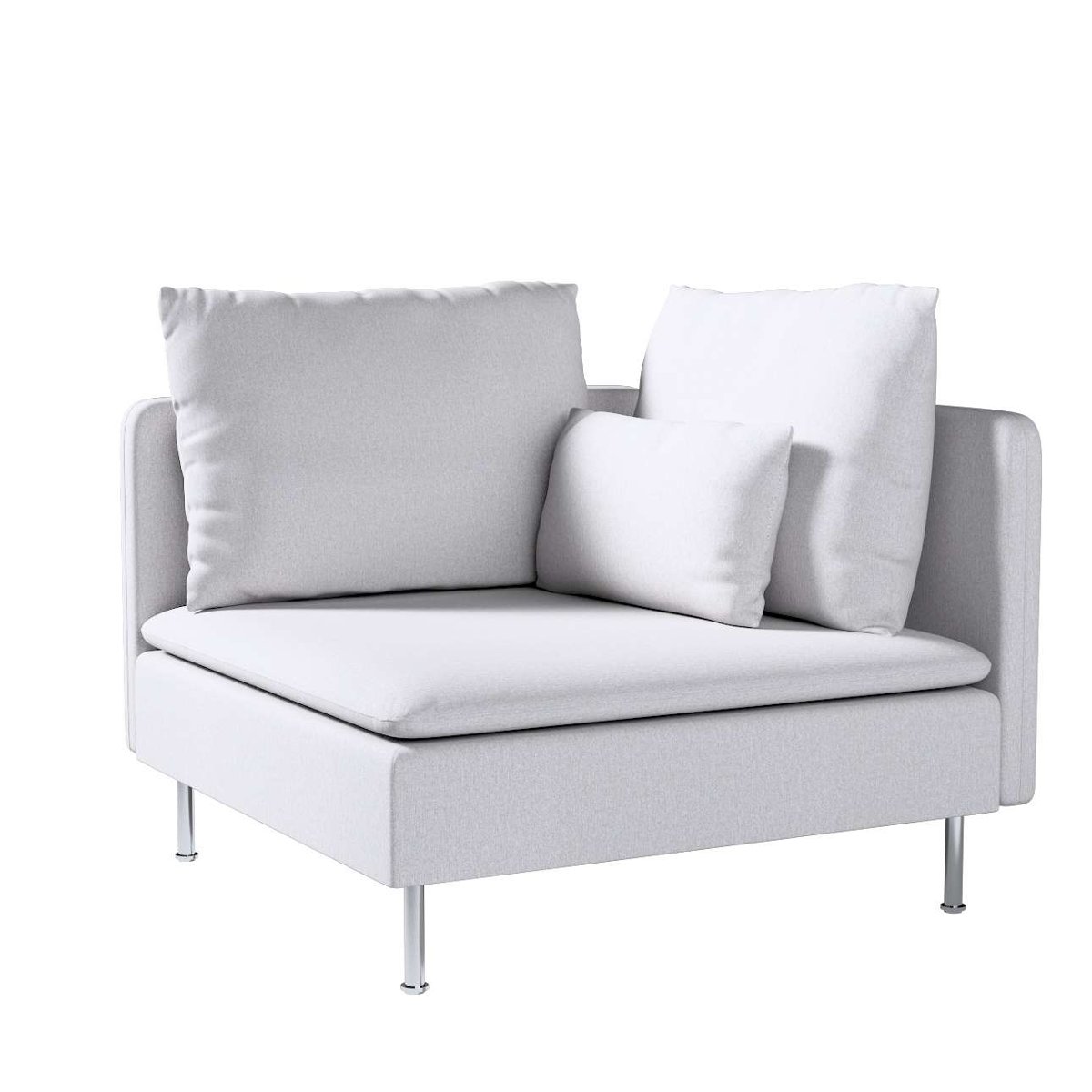 Dekoria pl pl Pokrowiec na sekcję narożną Söderhamn szary melanż 99 x 99 x 83 cm Amsterdam 1008-704-45