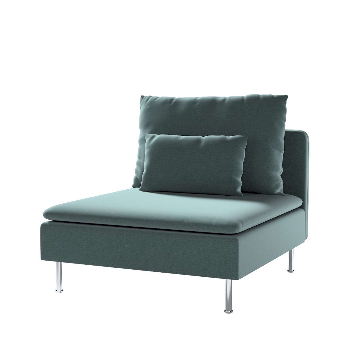 Dekoria pl pl Pokrowiec na moduł Söderhamn 1-osobowy zgaszony szmaragd welwet 93 x 99 x 83 cm Ingrid 1007-705-36