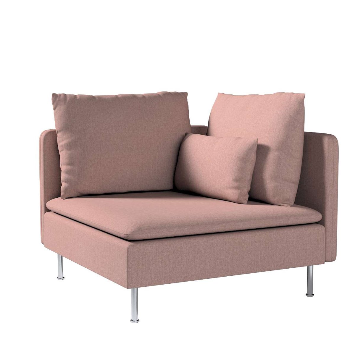 Dekoria pl pl Pokrowiec na sekcję narożną Söderhamn zgaszony róż 99 x 99 x 83 cm City 1008-704-83