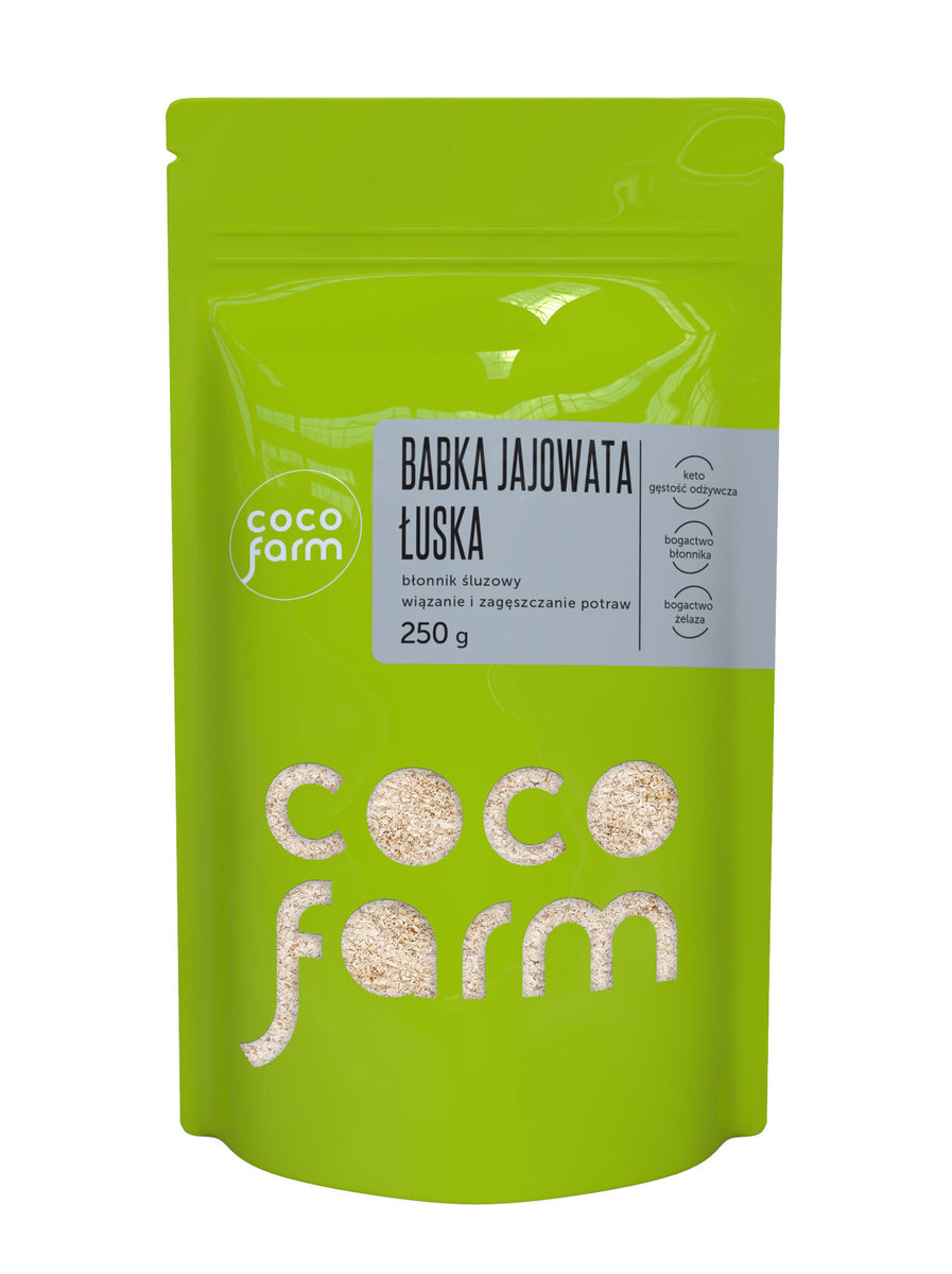 Coco Farm Babka Jajowata Łuska Błonnik Śluzowy, Wiązanie I Zagęszczanie Potraw 250G