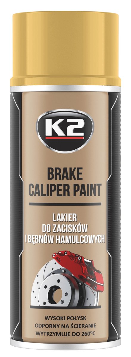 Фото - Інша автохімія K2 Brake Caliper Paint - Żółty 400ml - Lakier do zacisków i bębnów hamulco 