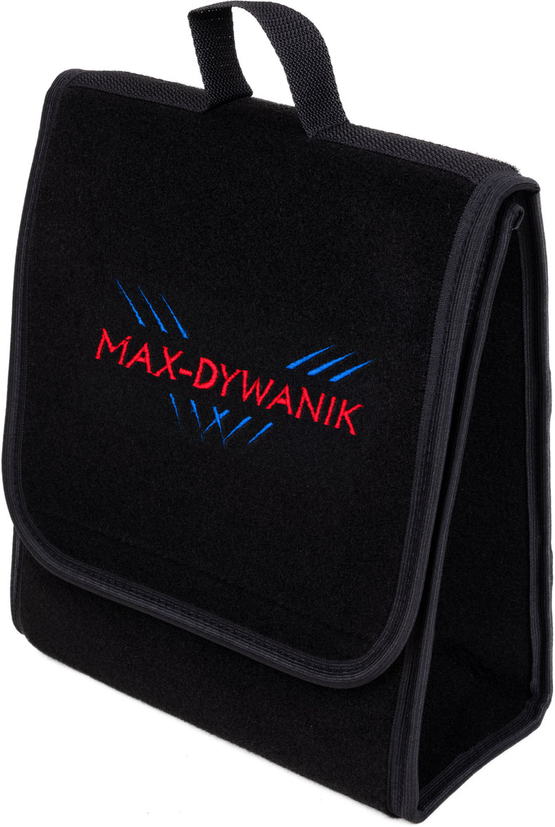 Kuferek samochodowych organizer torba bagażnika - MAX-DYWANIK (pionowy) z haftem MAX-DYWANIK