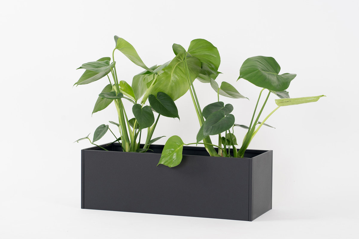 Donica Metalowa Rodos Na Parapet 60 Cm, Czarna