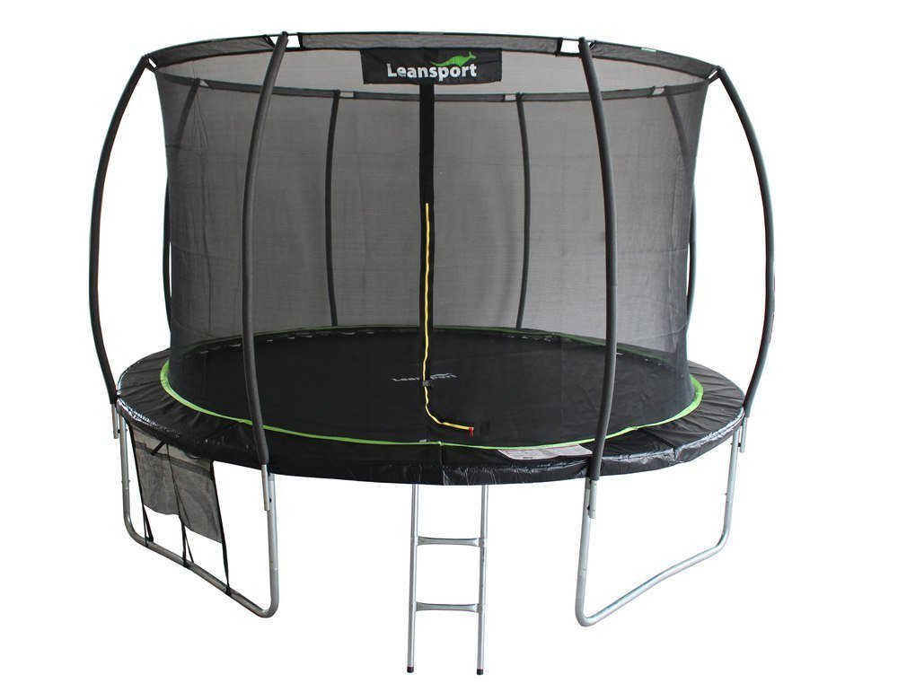 Trampolina Lean Sport Max 16Ft Czarno-Zielona