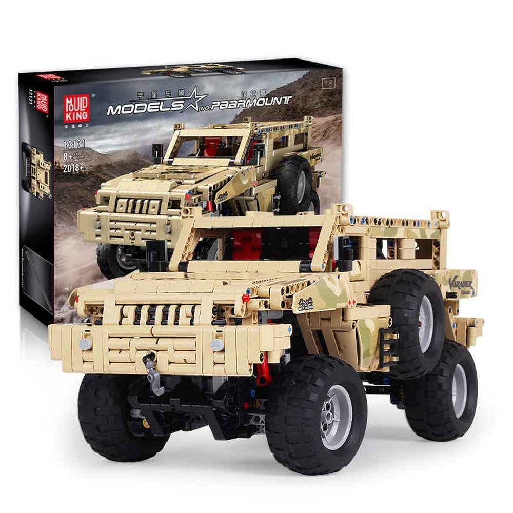 Klocki Technic Militarne Terenówka Hummer 2028 Elementów - Mould King 13131