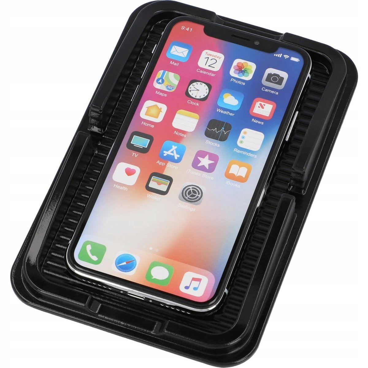 Cartrend 10465 Antypoślizgowa podkładka XL na telefon komórkowy uchwyt samochodowy mata antypoślizgowa 8,5 x 14,9 cm podkładka samoprzylepna do okularów, długopisów, monet