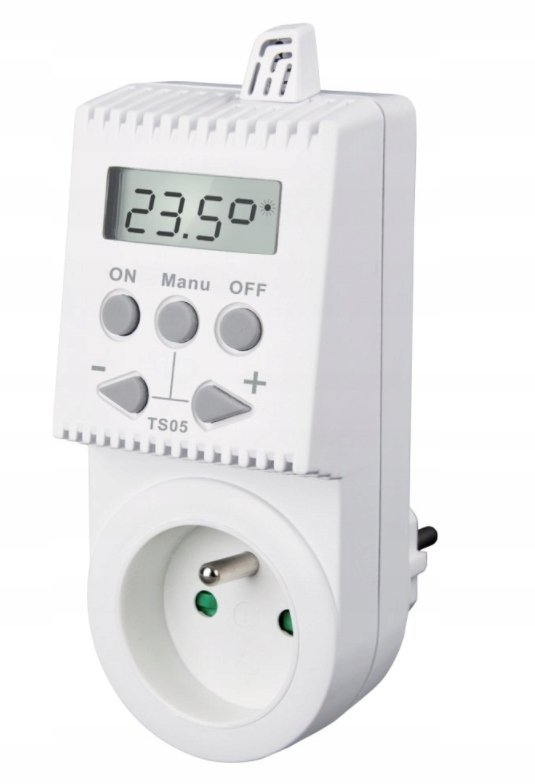 Elektrobock Elektroniczny termostat gniazdkowy TS05 CZ