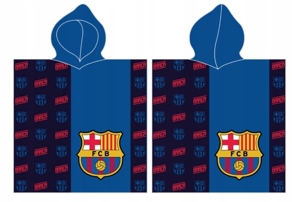 RĘCZNIK PONCHO 60x120 FC Barcelona