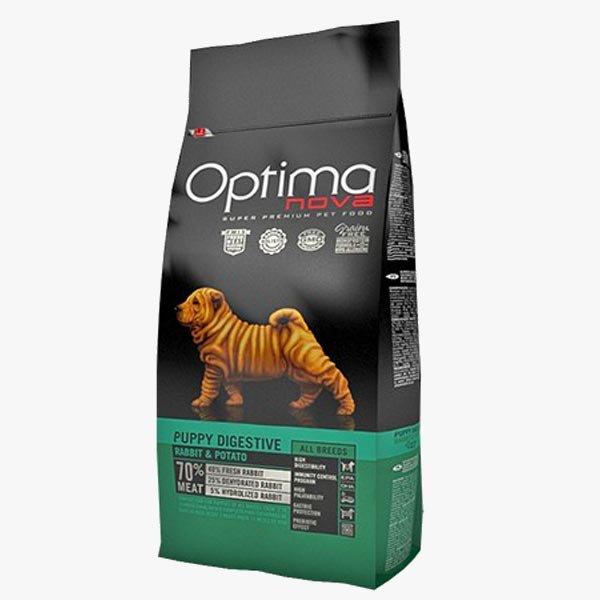 Optimanova Puppy Digestive Rabbit&Potato 12kg