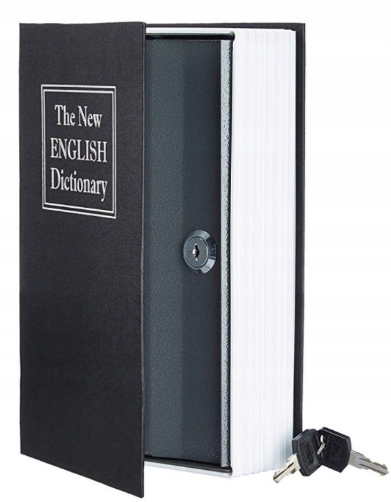 Sejf Skrytka Metalowa Kasetka Książka Na Klucz