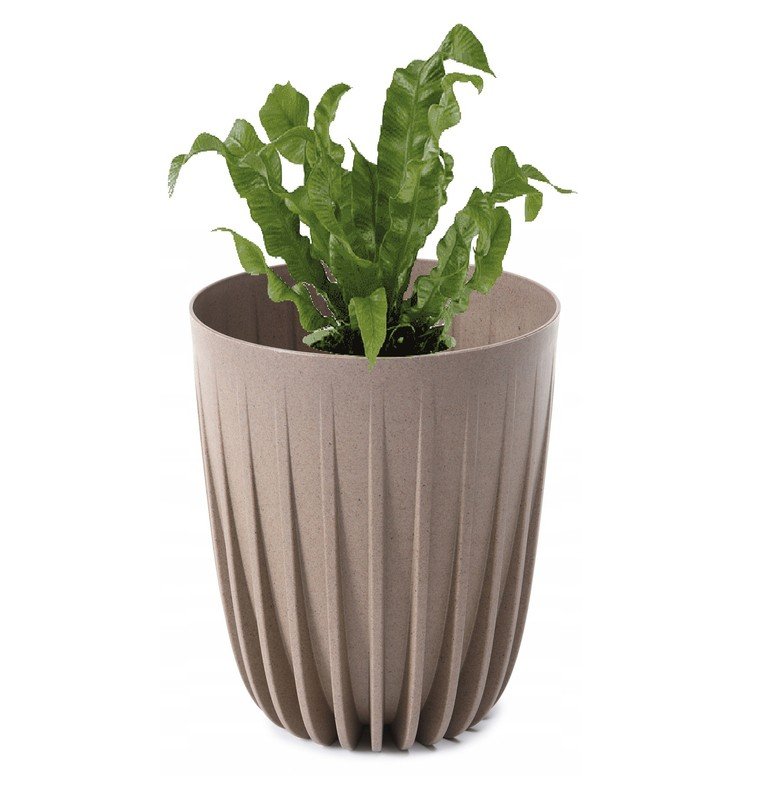 LAMELA Doniczka plastikowa Mira śr.19 cm latte
