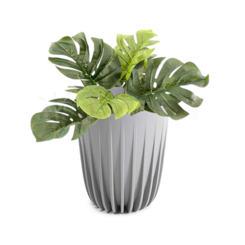 Doniczka plastikowa Mira śr.19 cm szara Lamela