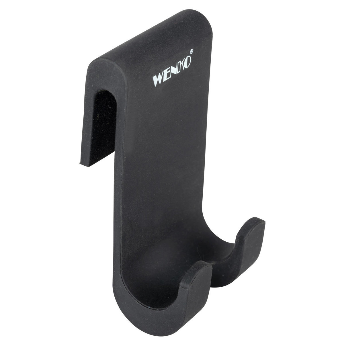 Czarny silikonowy wieszak Wenko Verna