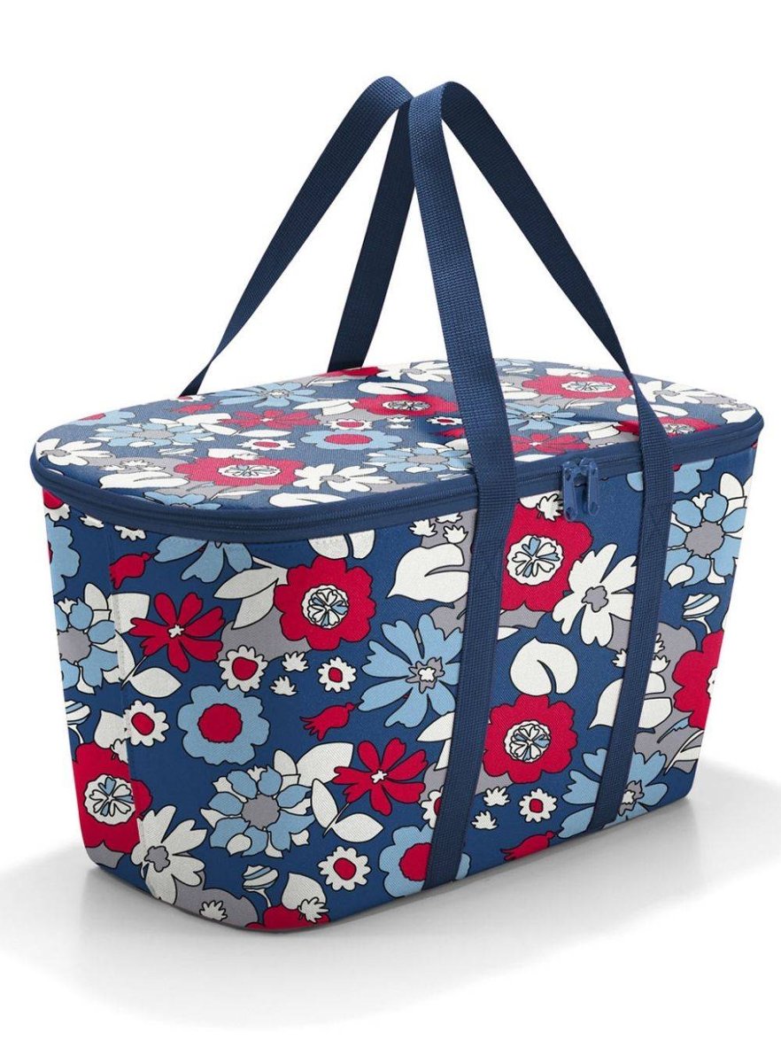 reisenthel coolerbag Florist Indigo torba chłodząca z wysokiej jakości tkaniny poliestrowej – idealna na piknik, zakupy i w podróży