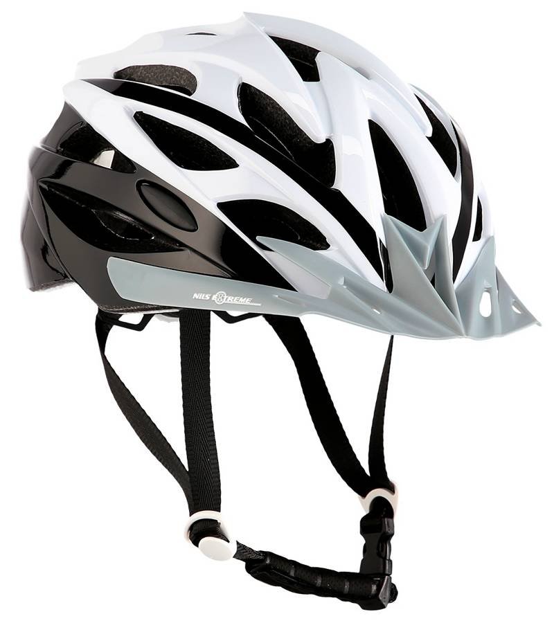 Kask rowerowy NILS EXTEREME MTW210 Czarno-biały  rozmiar L)