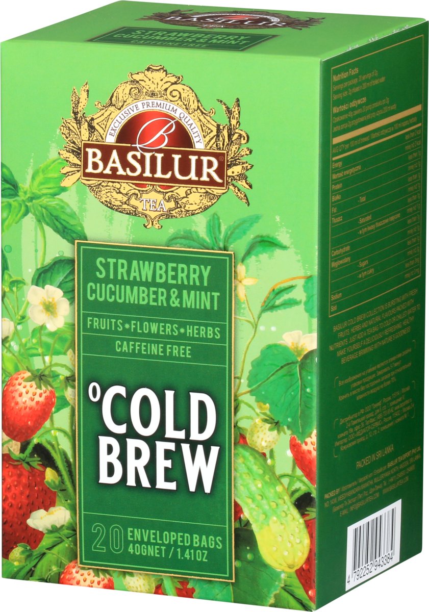 COLD BREW - STRAWBERRY CUCUMBER & MINT w saszetkach - 20 x 2 g