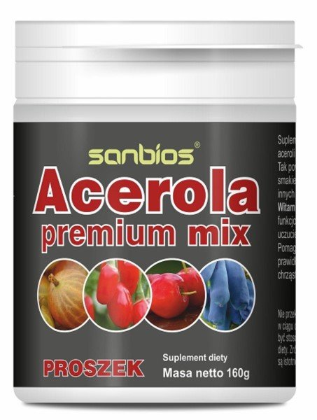 Sanbios Acerola premium mix proszek 160g 21SANACEPP