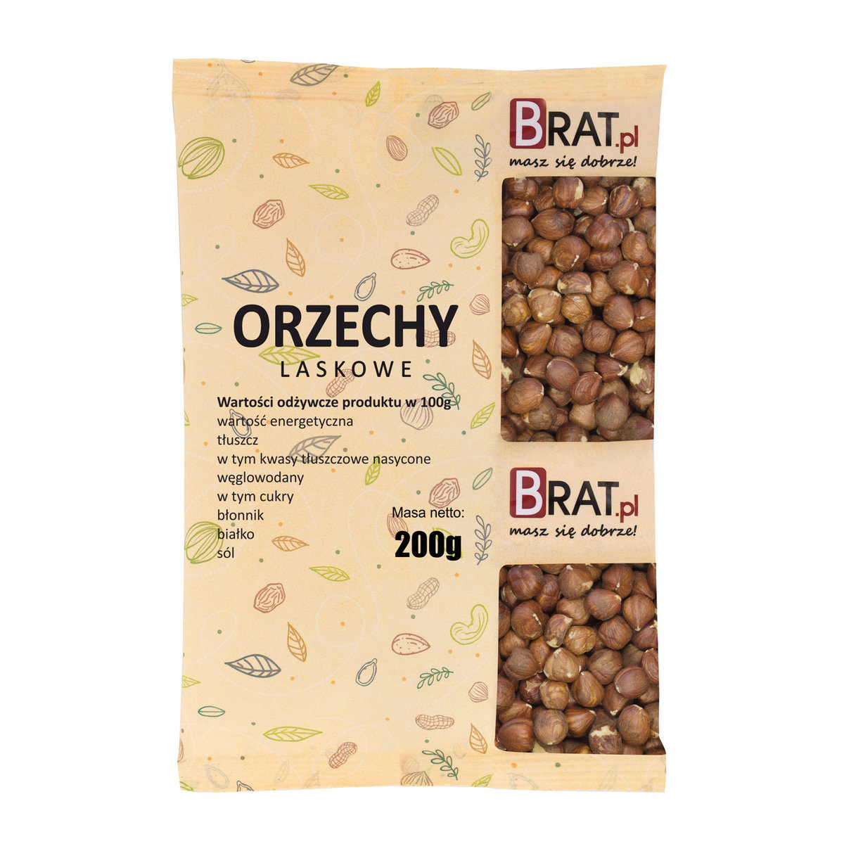 Orzechy Laskowe 200G Łuskane Witamina E I B Świeże