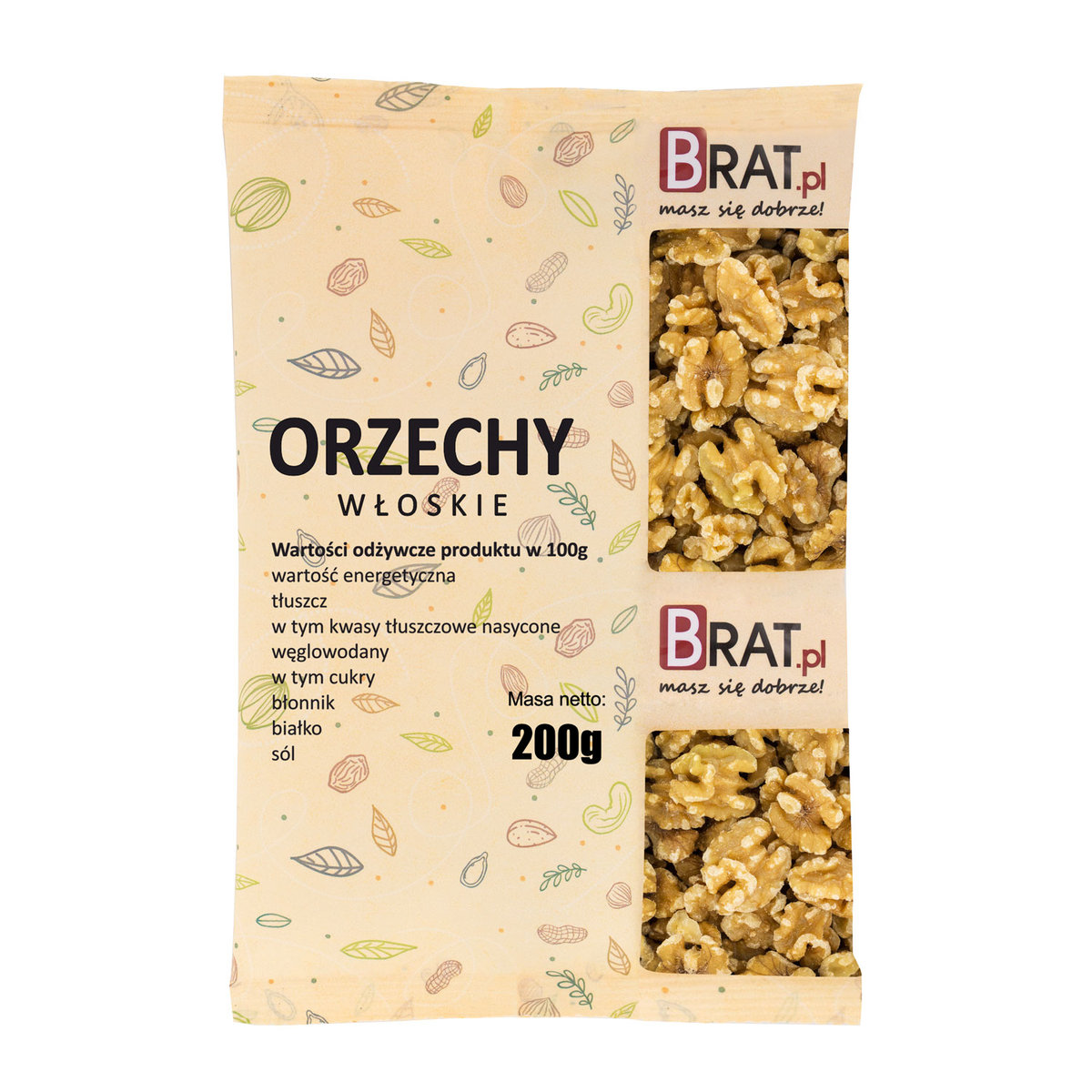 Orzechy Włoskie 200G 100% Naturalne Łuskane Zdrowe