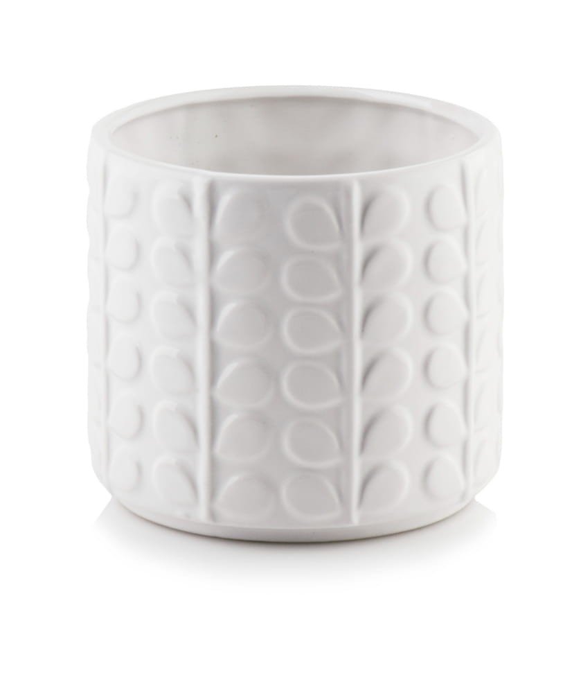 Doniczka Osłonka Ceramiczna 12,5 CM Biała Ozdoba
