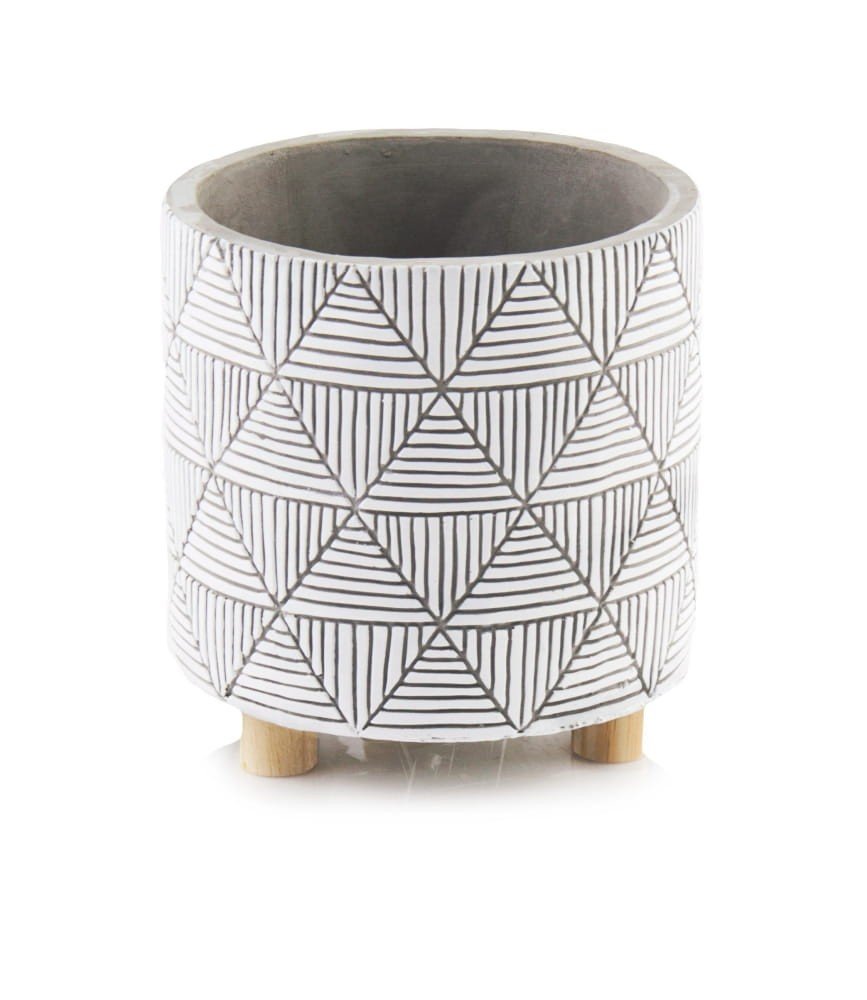 Ceramiczna osłonka na dacznika na nóżkach Etno