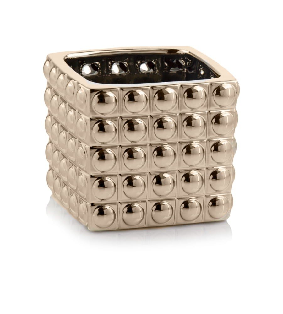 Doniczka Osłonka Ceramiczna NOWOCZESNA12,5CM Złota