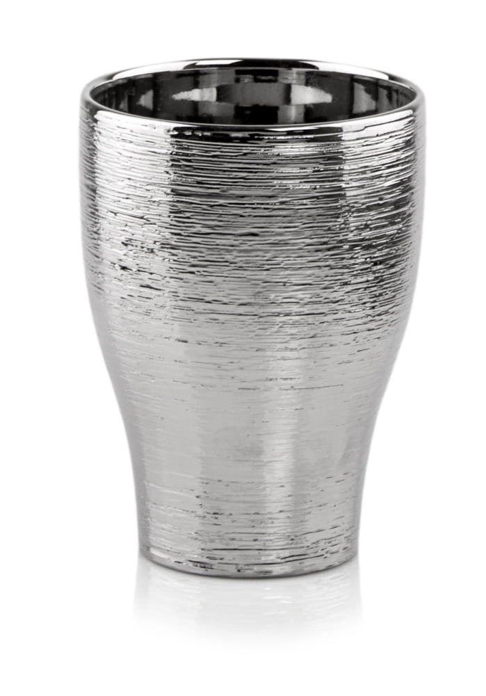 Osłonka na doniczkę Srebrna Ceramika Glamour 14 cm