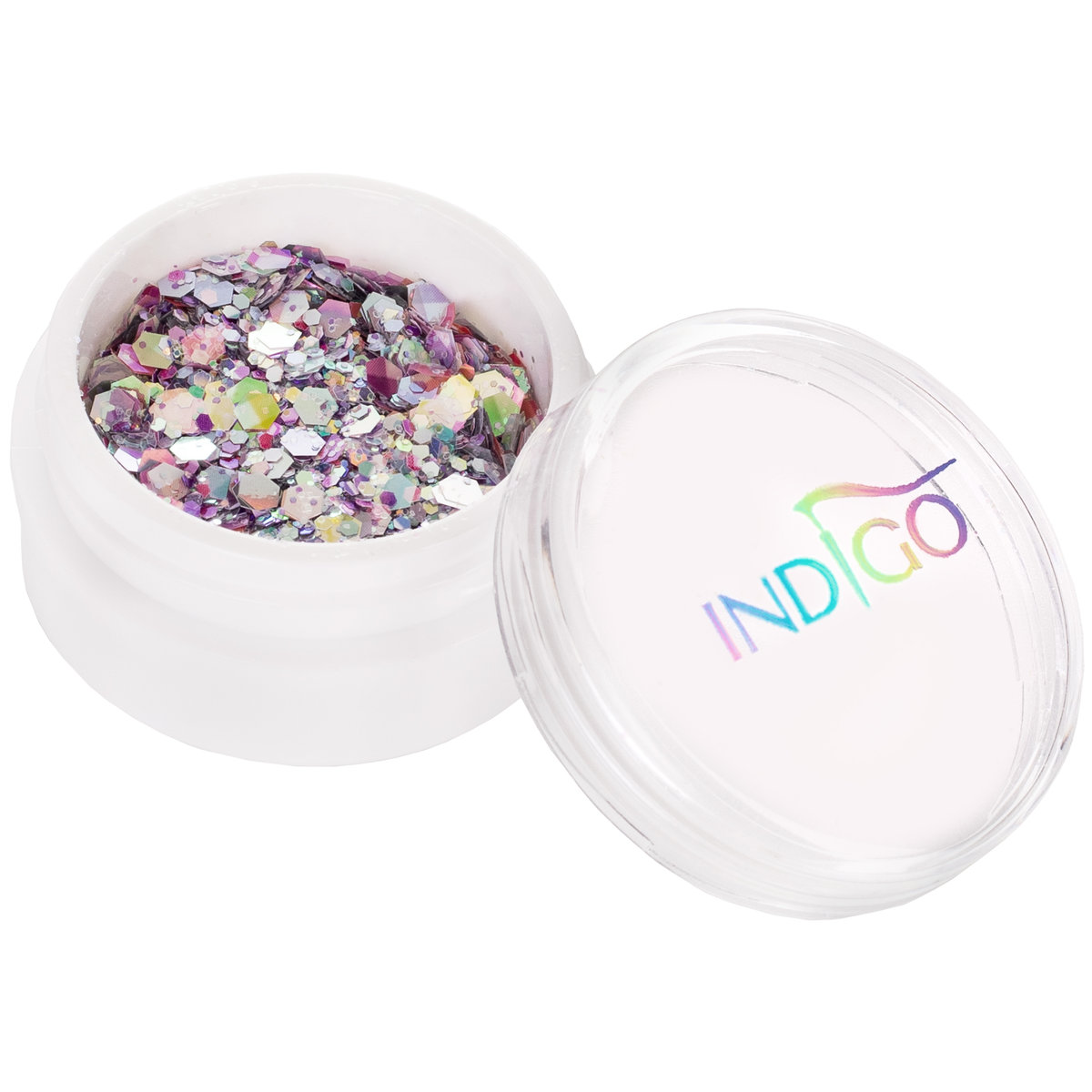 Indigo Barbirella wielokolorowy, błyszczący pyłek do profesjonalnego zdobienia paznokci oraz manicure hybrydowego