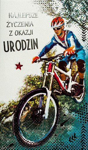 Kartka Urodzinowa Dla Chłopaka Rowerzysty A6477B