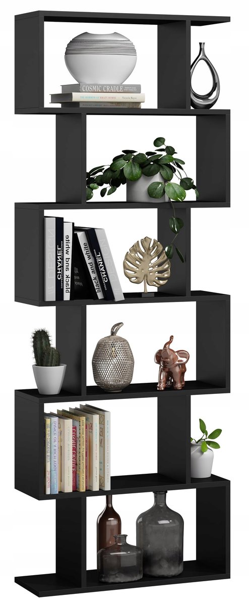 Regał Bask Max Czarny Otwarty Szafka Półka Stojak