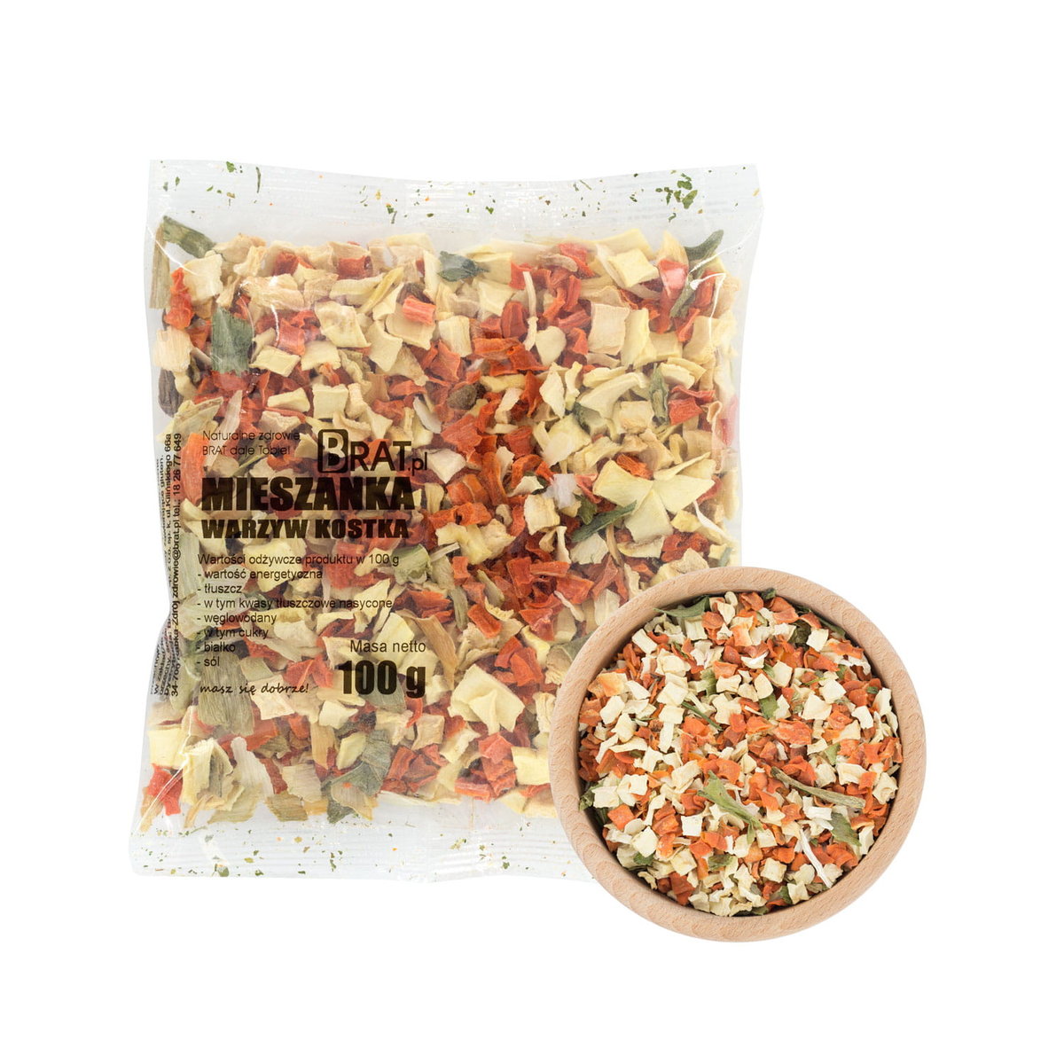 Warzywa Suszone 100G Mieszanka Warzyw Naturalna Kostka