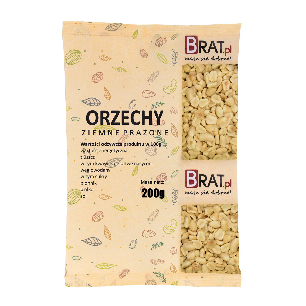 Orzechy Ziemne Arachidowe Prażone 200G Naturalne