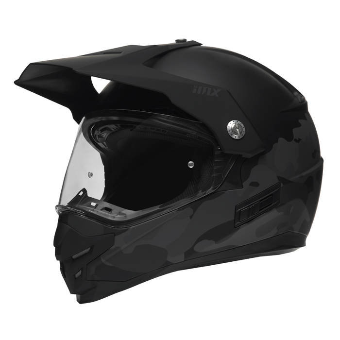 IMX RACING MXT-01 Offroad kask motocyklowy, 2 rozmiary skorupy i 3 rozmiary EPS, szkło z filtrem UV i osłoną przeciwsłoneczną, wyjmowana wyściółka wewnętrzna