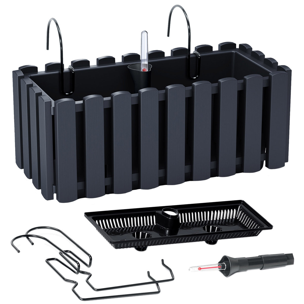 Prosperplast Skrzynka balkonowa Boardee Fence DDEF400W antracytowa - pg-code-5659547752