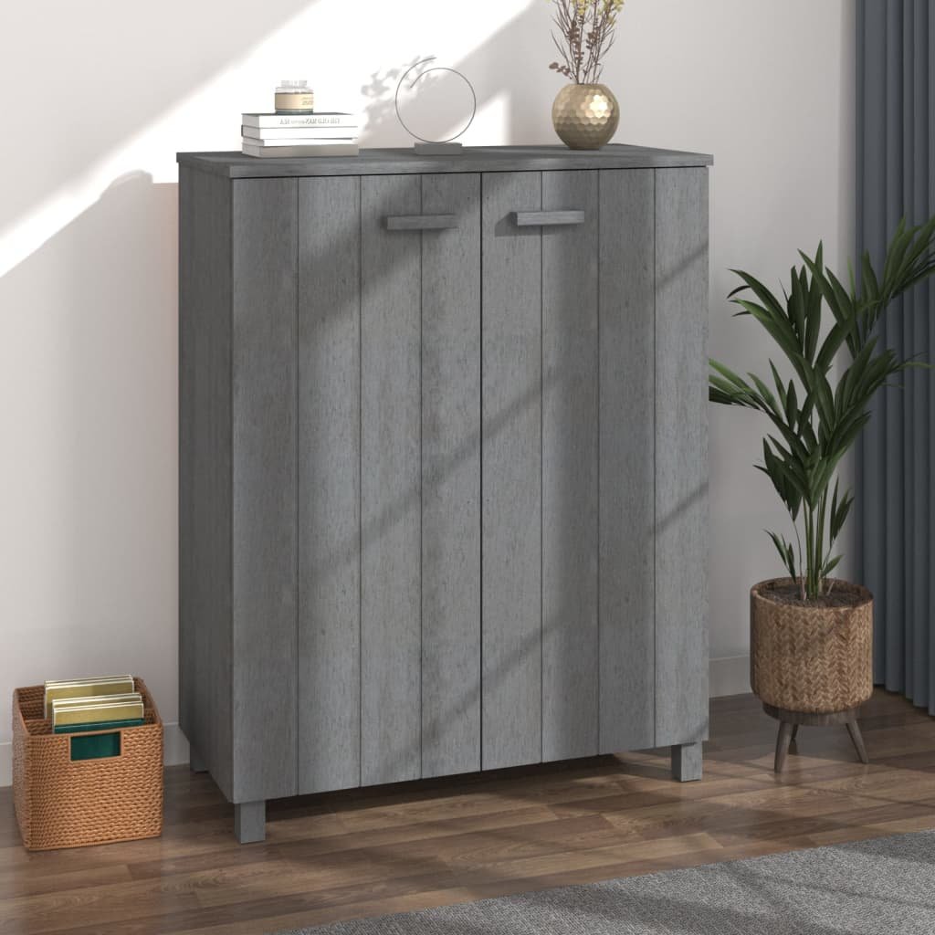 vidaXL Szafka na buty, ciemnoszara 85x40x108 cm, lite drewno sosnowe