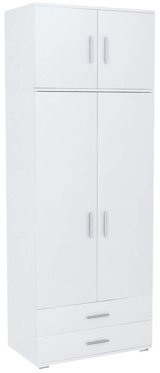 Szafa Dwudrzwiowa Bodo 2D2S Biała Z Nadstawką