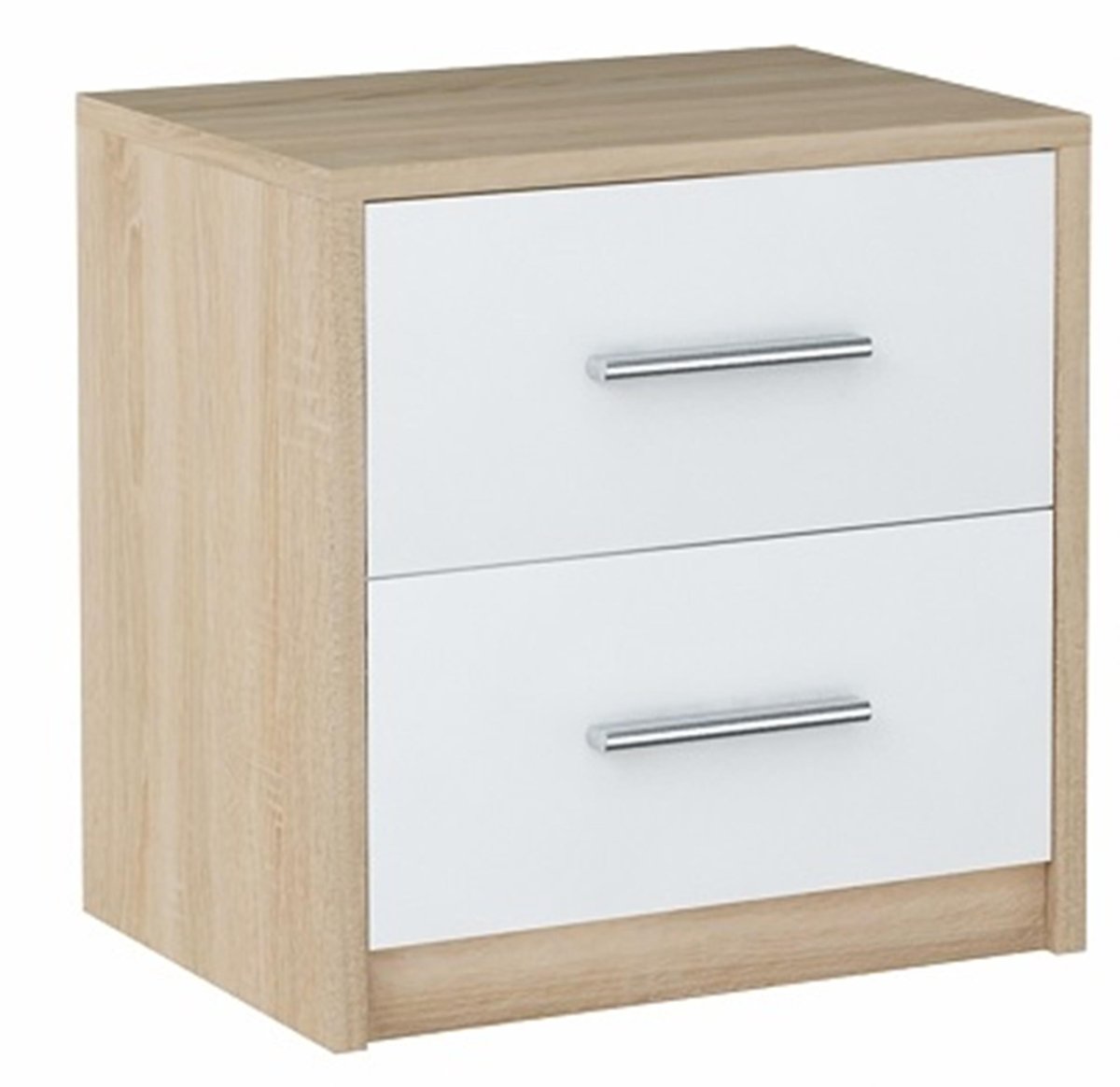 Szafka Nocna Stolik Nocny Bodo 2S Biały-Sonoma