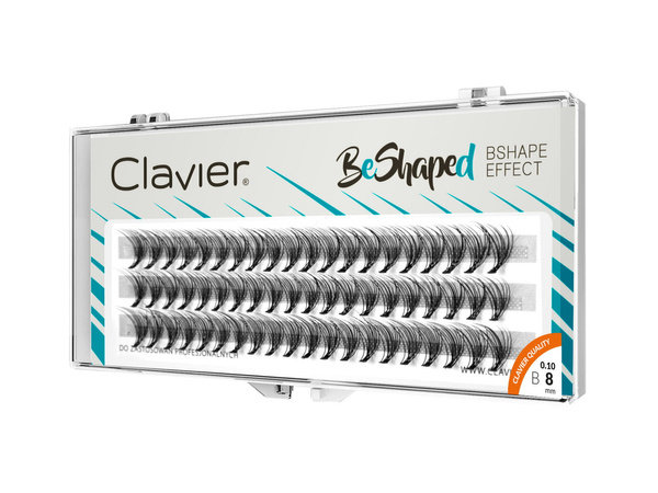 Clavier Clavier - BeShaped - Sztuczne rzęsy w kępkach typu B - 8 mm