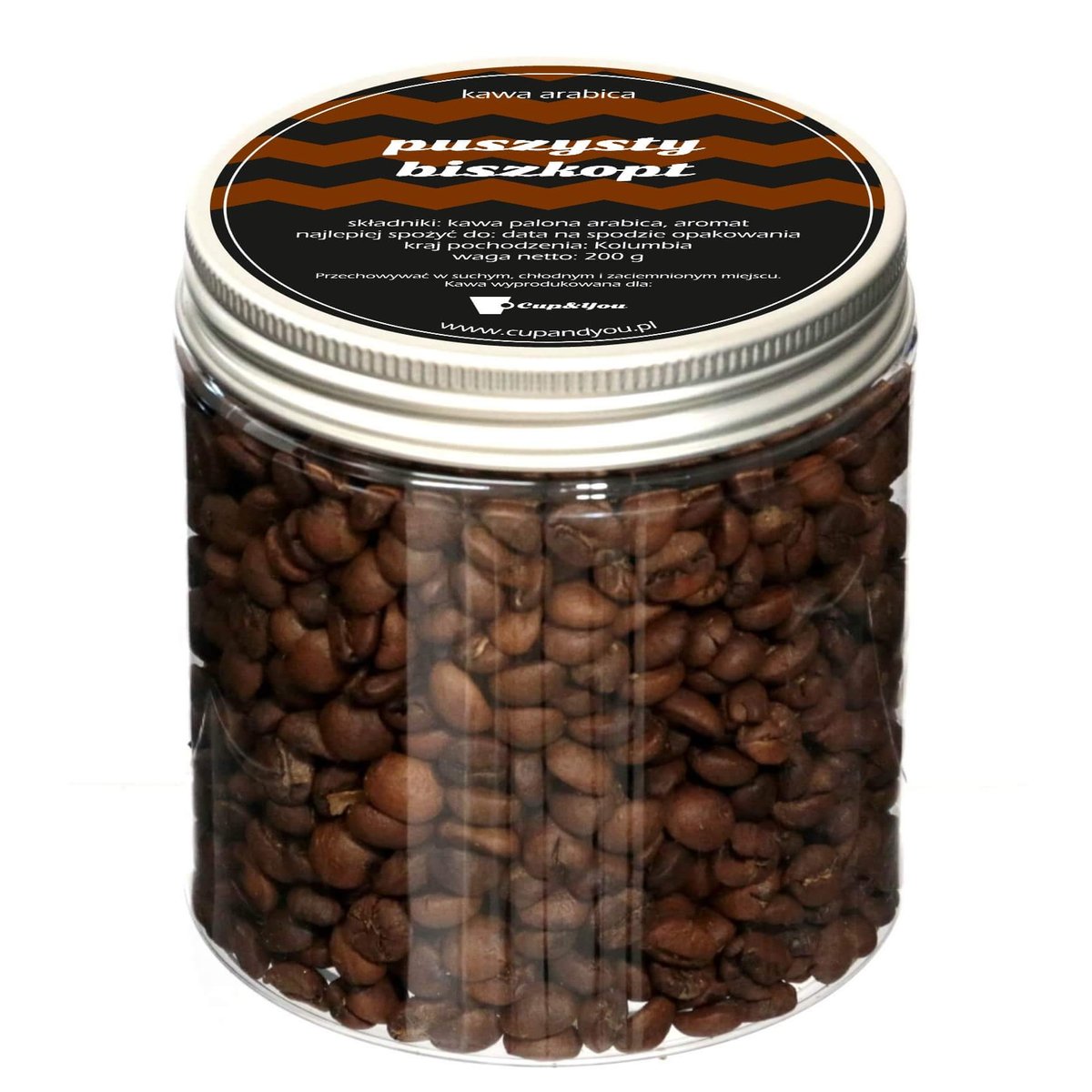 Kawa Arabica Ziarnista O Smaku Puszystego Biszkoptu 200G Veki